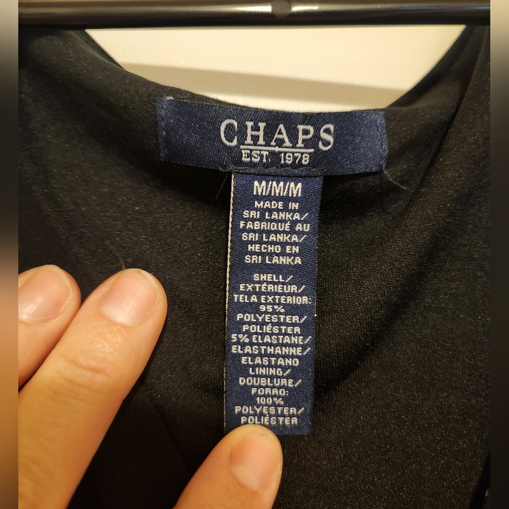 Chaps Black And White Patterned Maxi dress - Picture 4 of 6